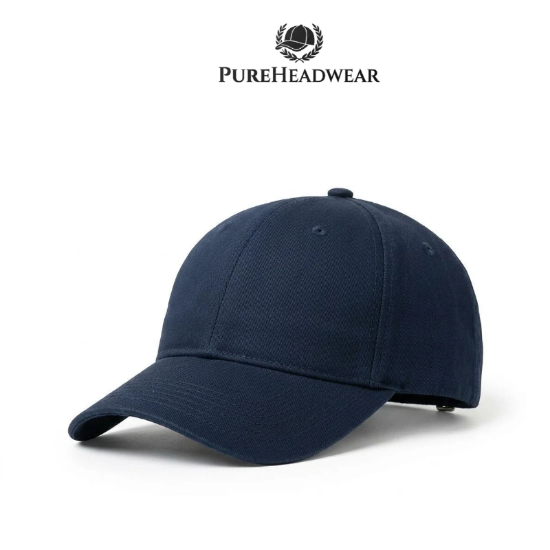 Unisex Solid Adjustable Cotton Baseball Cap - Curved Brim Hat