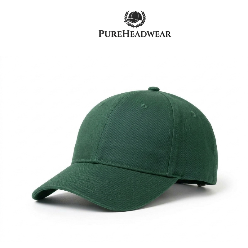 Unisex Solid Adjustable Cotton Baseball Cap - Curved Brim Hat